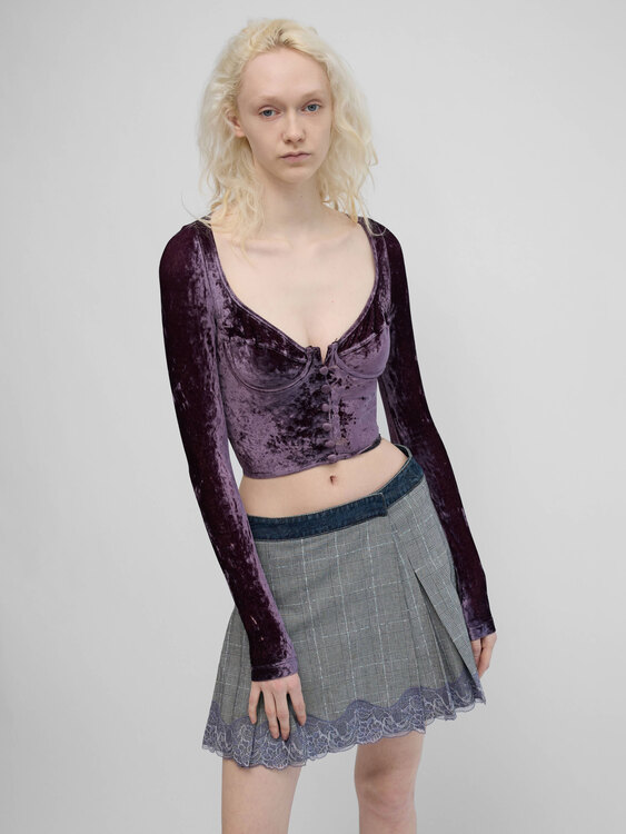 Anti-Flirt Velvet Bustier 