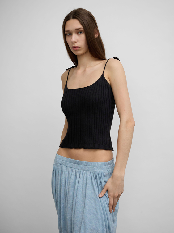 Plein Sud Rib Knit Camisole Top 