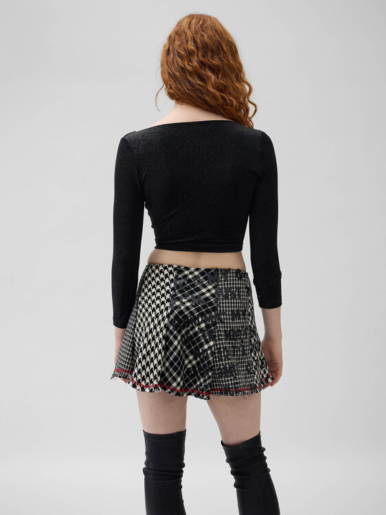 Plein Sud Lurex Cropped Top 