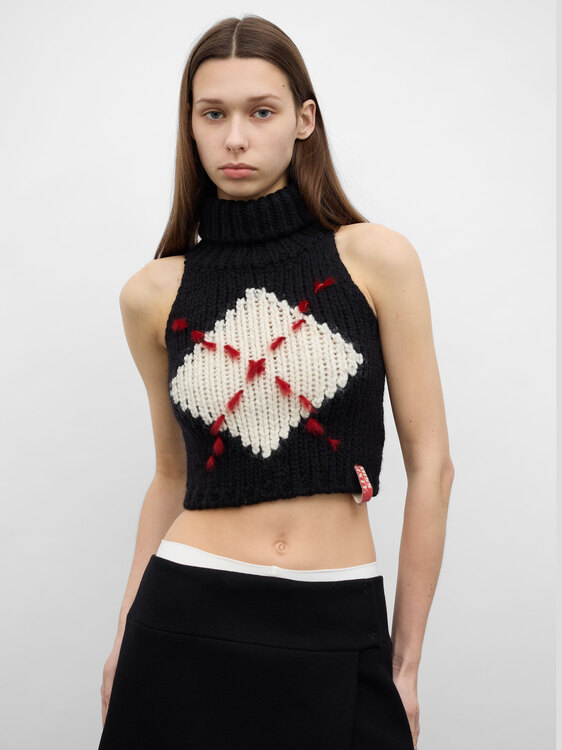 Miss Sixty Argyle Vest 