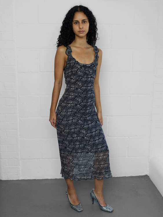 Rifat Ozbek Mesh Dress 