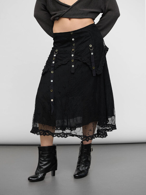 Stefanel Lace Midi Skirt 