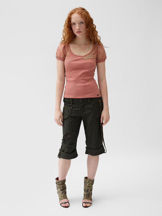 Galliano Rib Cotton Top 