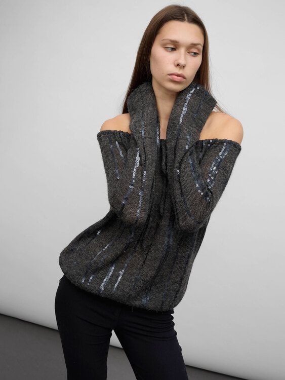 Plein Sud Off-Shoulder Jumper 