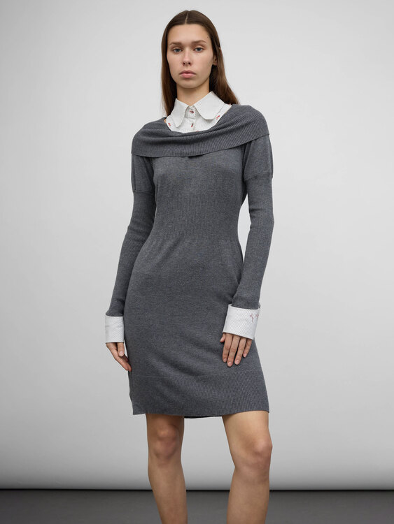 Cop Copine Knitted Shirt Dress 