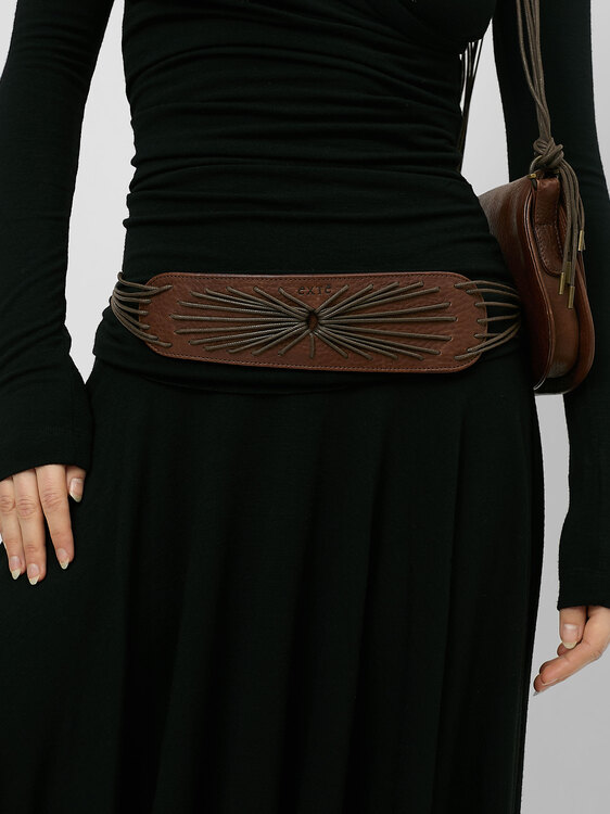 Extē Leather Bag And Belt Set 