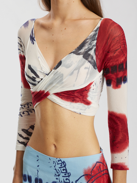 E-Play Mesh Crop Top 