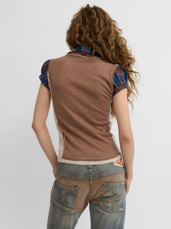 Integrated Shirt Argyle Vest 