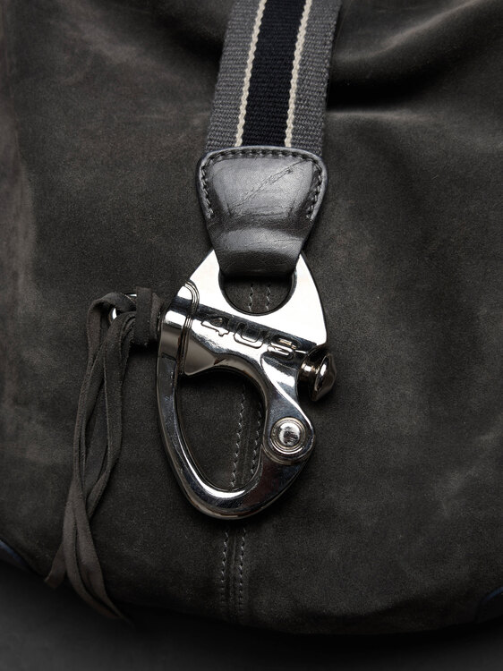 4US Grey Suede Hobo Bag 