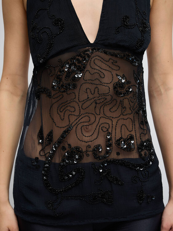 Miss Sixty Chiffon Halter Top 