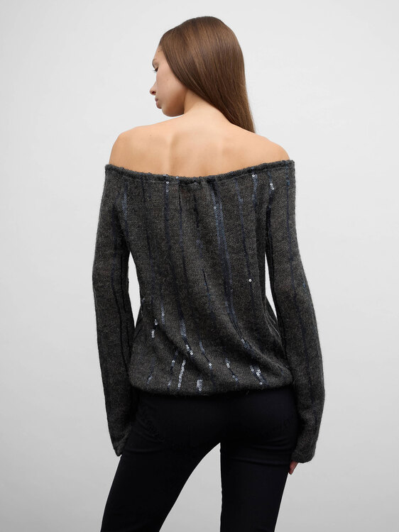Plein Sud Off-Shoulder Jumper 