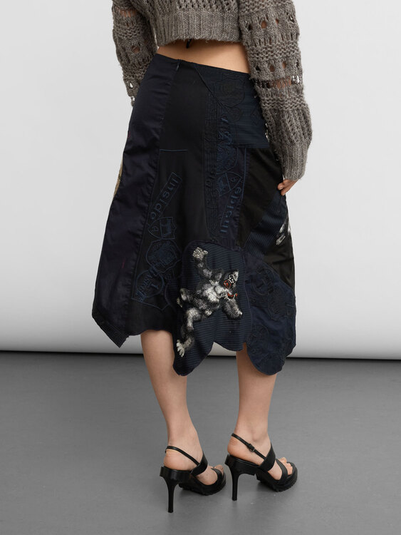 E-Play Embroidered Midi Skirt 