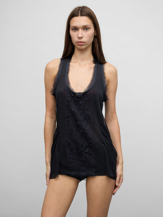 Black Mesh Vest 