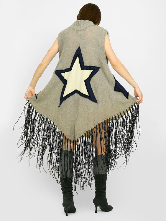 E-play Fringed Star Poncho 