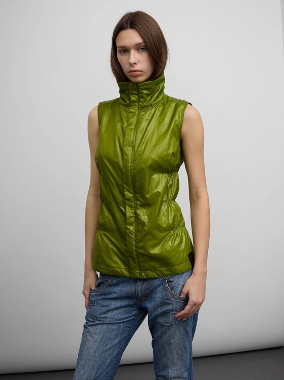 Diesel Apple Green Gathered Vest 