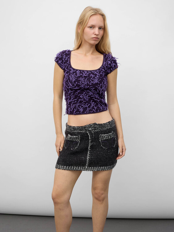 Miss Sixty Knitted Mini Skirt 