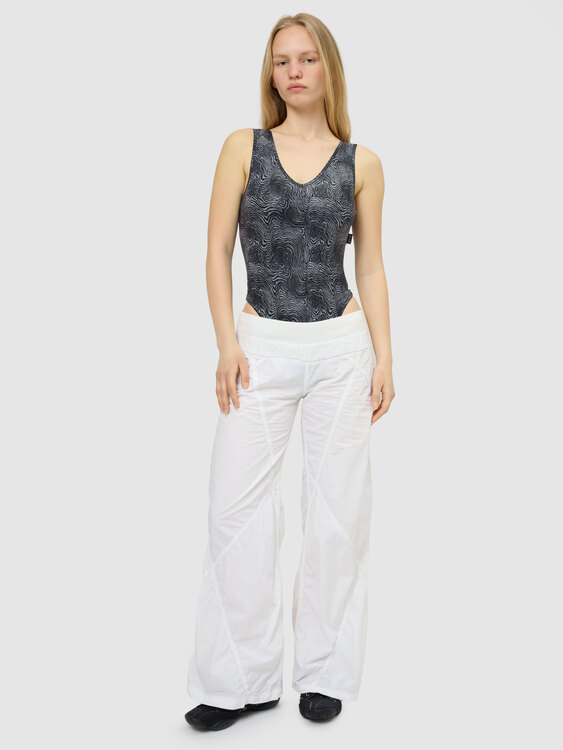 Anti-Flirt Abstract Print Bodysuit 