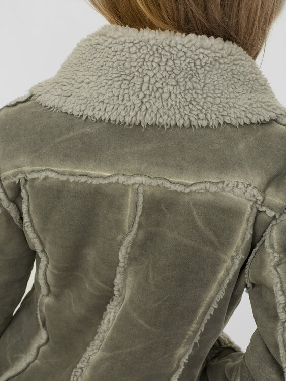 Grey Shearling Jacket 