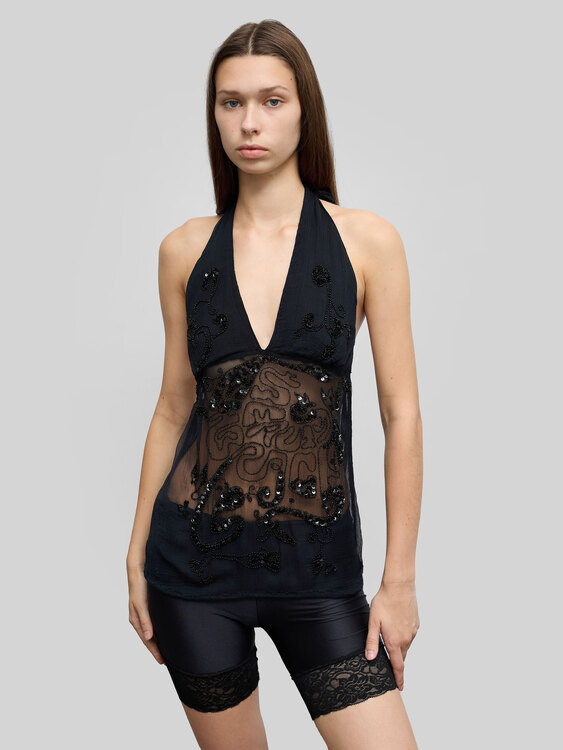 Miss Sixty Chiffon Halter Top 