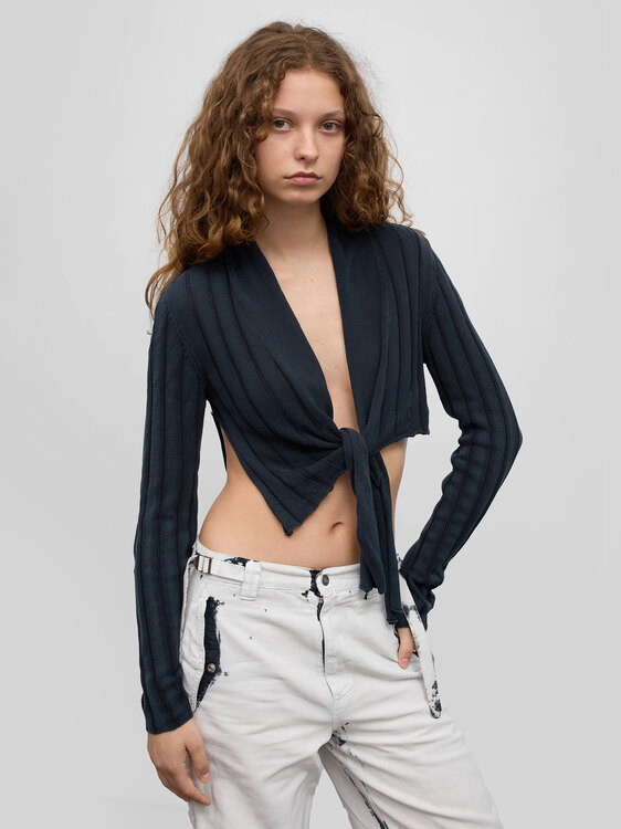 Sarah Pacini Cropped Cardigan 