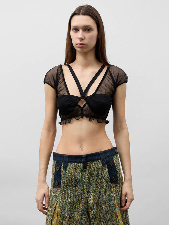 Miss Sixty Mesh Crop Top 