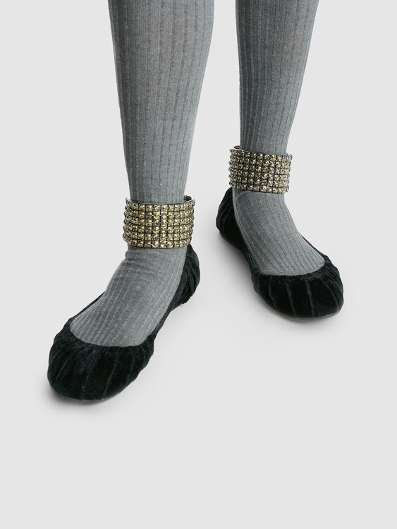 Killah Velvet Ballet Flats 