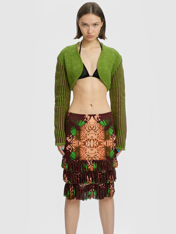 Gaultier Butterfly Print Skirt 