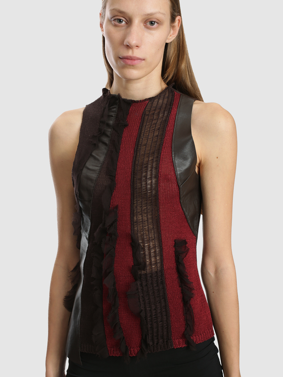 Patchwork Sleeveless Top 
