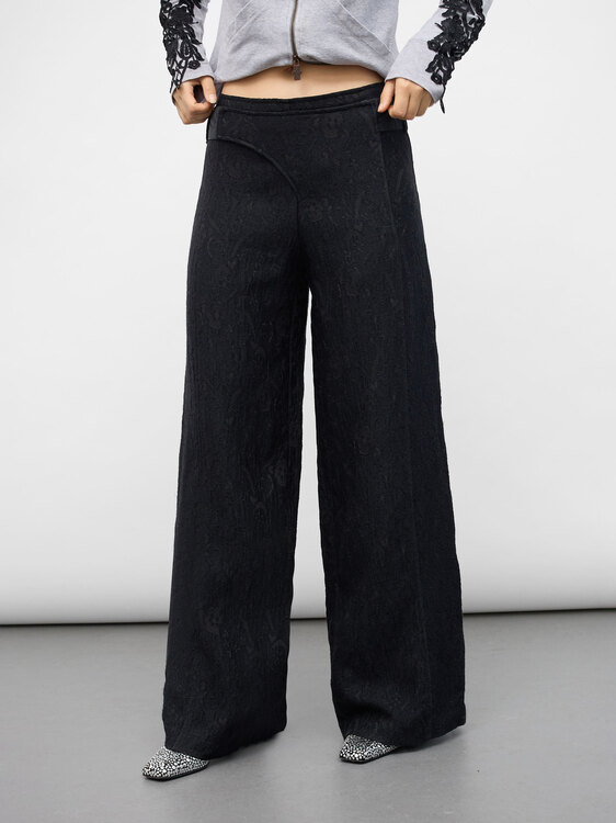 Sarah Pacini Wide Leg Trousers 