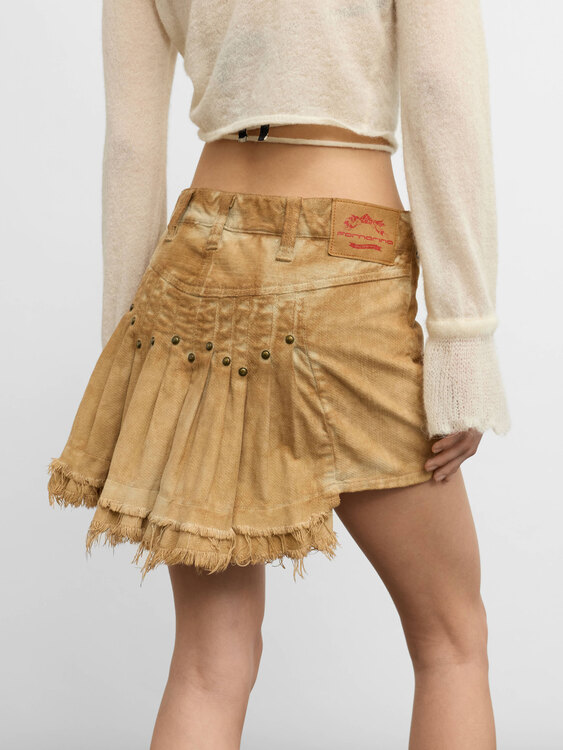 Fornarina Distressed Mini Skirt 