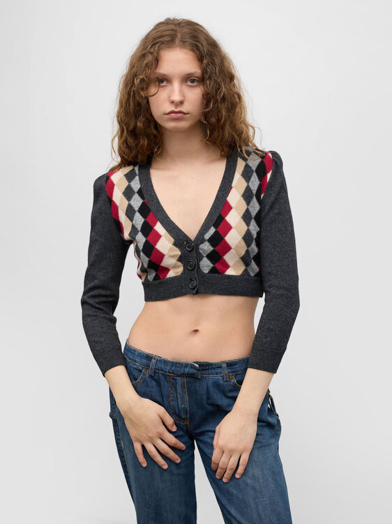 Moschino Argyle Cardigan 