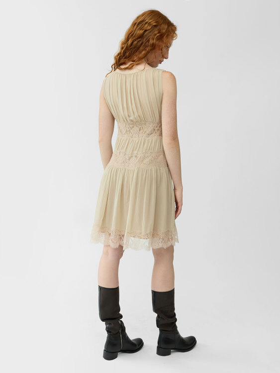 Galliano Silk And Lace Dress 