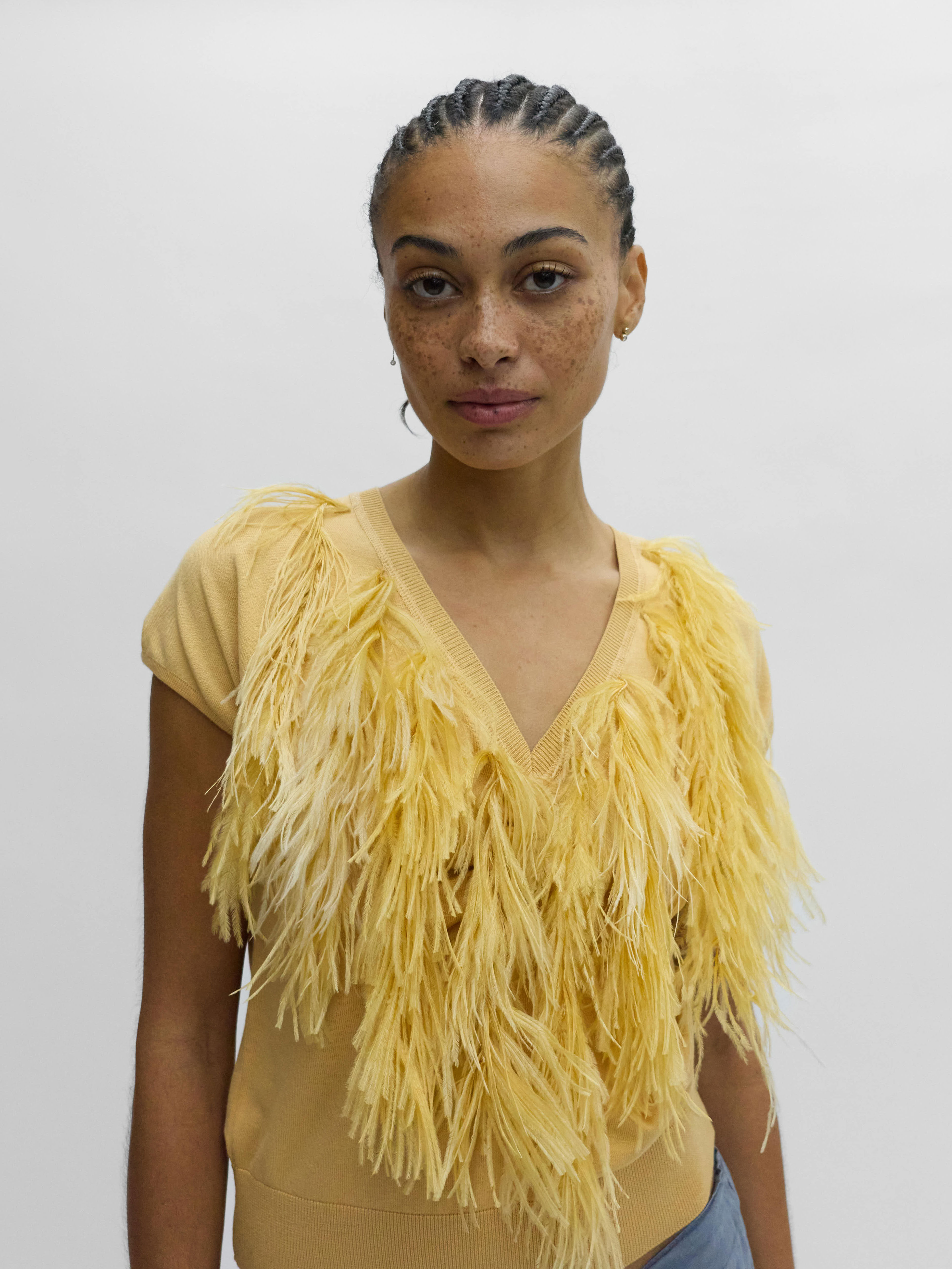 N1 Feather Appliqué Vest 