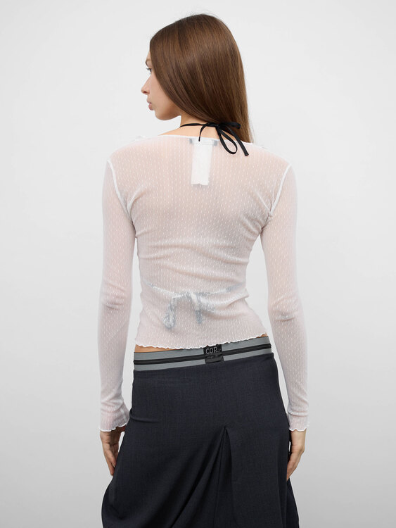 Morgan De Toi Mesh Cardigan 