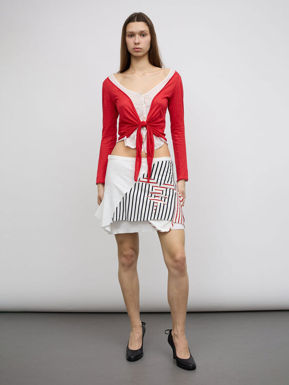 Michiko Koshino Deconstructed Mini Skirt 