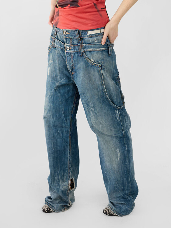 Michiko Koshino Double Waist Jeans 
