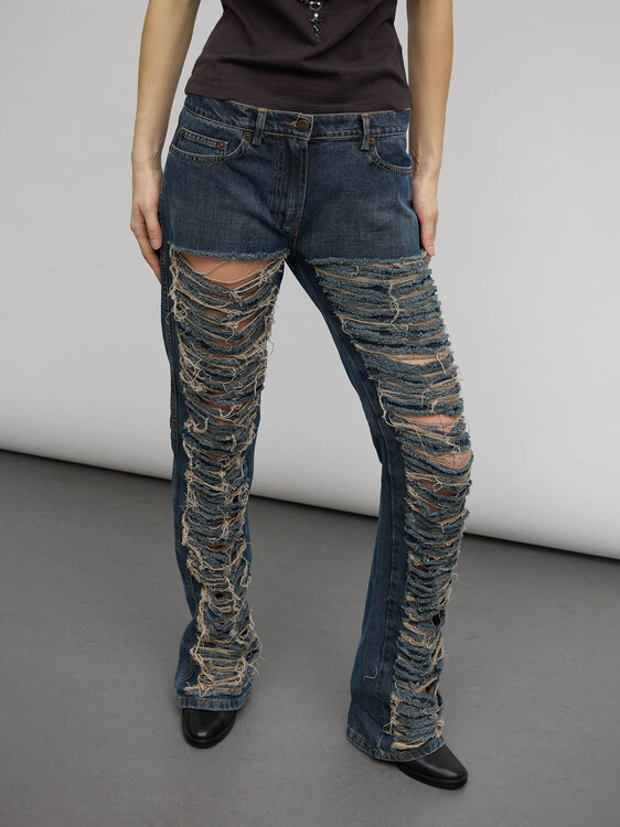 Plein Sud Ripped Effect Jeans 