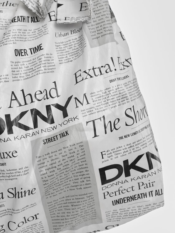 DKNY Newspaper Print Tote Bag 