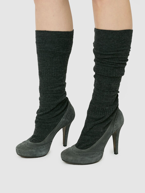 Ermanno Scervino Suede Sock Heels 