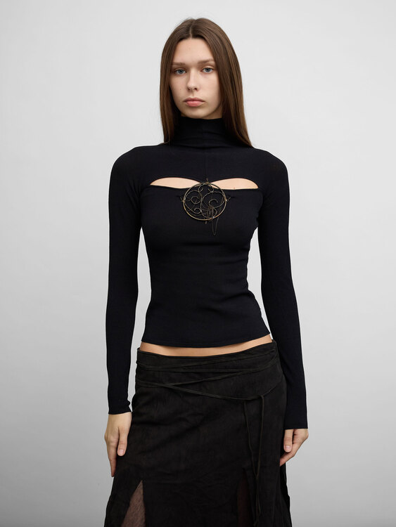 Black Turtleneck Jumper 