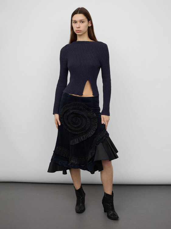 Sarah Pacini Ribbed-Knit Jumper 