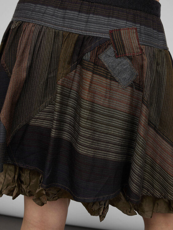 Patchwork Midi Skirt 