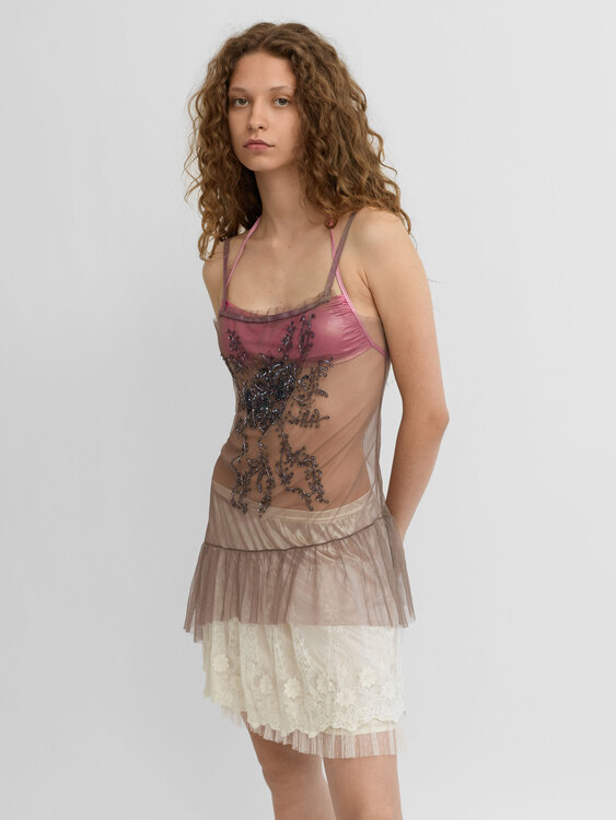 Lilac Embellished Camisole Top 