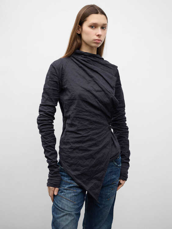 Michko Koshino Asymmetrical Wrap Shirt 