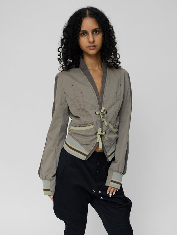 Sportmax Grey Panelled Jacket 