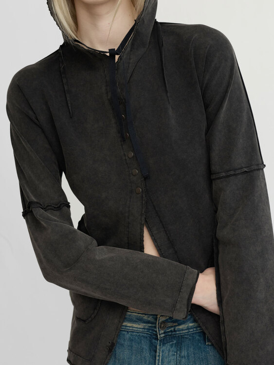 Cop Copine Acid Wash Hoodie 