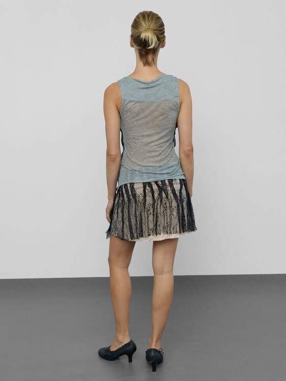 Lace Detail Mini Skirt 