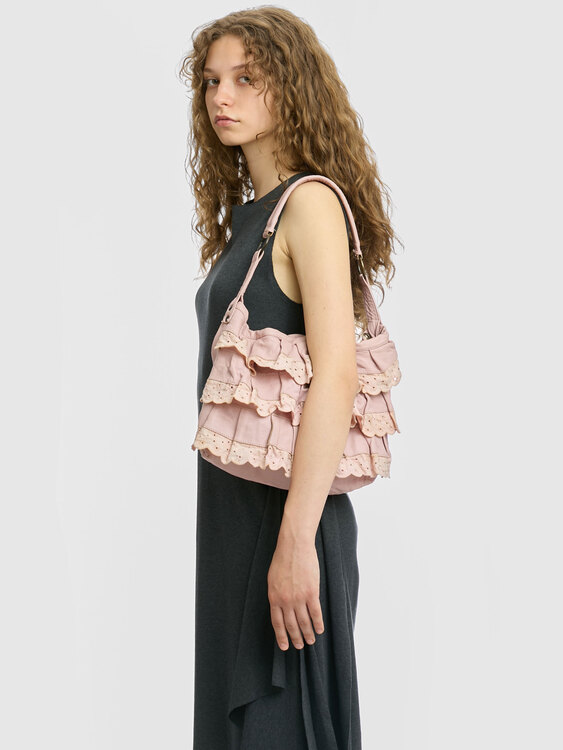 Pink Leather Handbag 