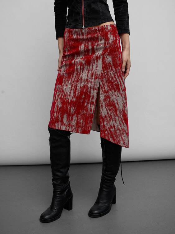 Extē Asymmetrical Midi Skirt 