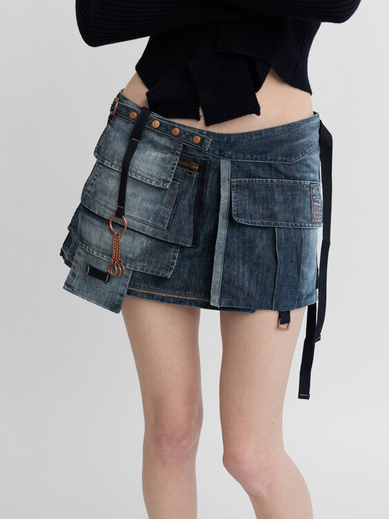 Girbaud Denim Mini Skirt 